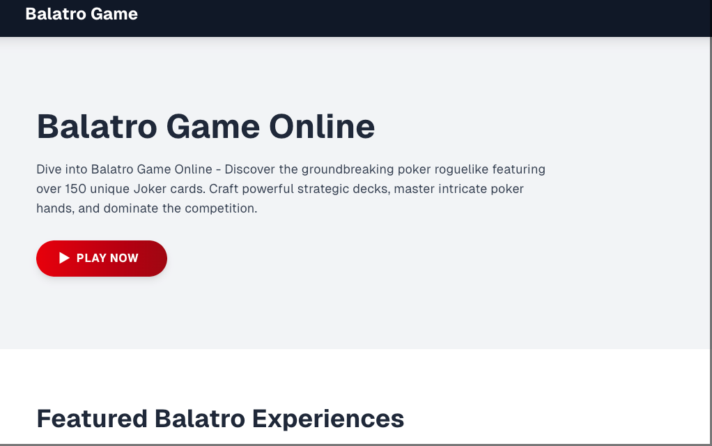 Balatro Free Online